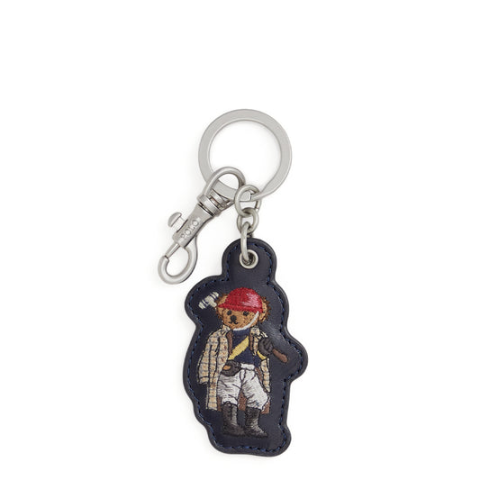 Polo Ralph Lauren Polo Bear Leather Key Fob Newport Navy
