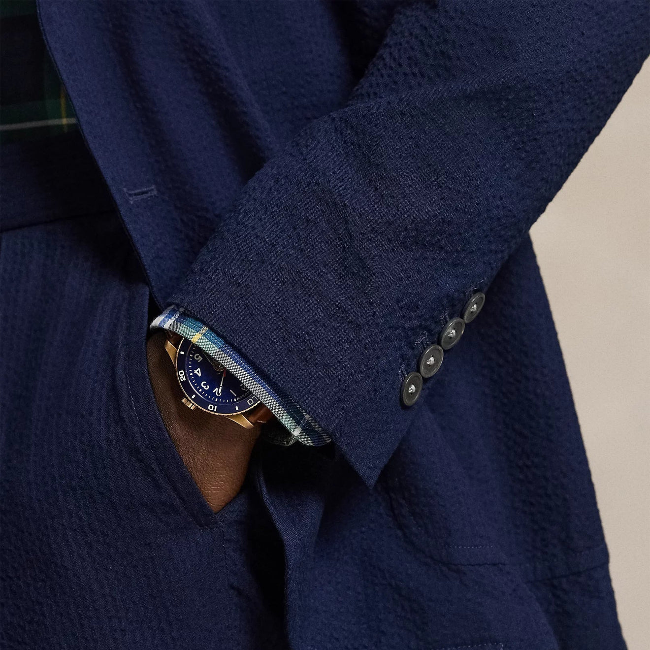Polo Ralph Lauren Polo Soft Modern - Fit Seersucker Jacket Indigo - The Sporting Lodge