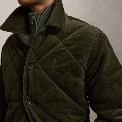 Polo Ralph Lauren Quilted Corduroy Barn Coat Company Olive