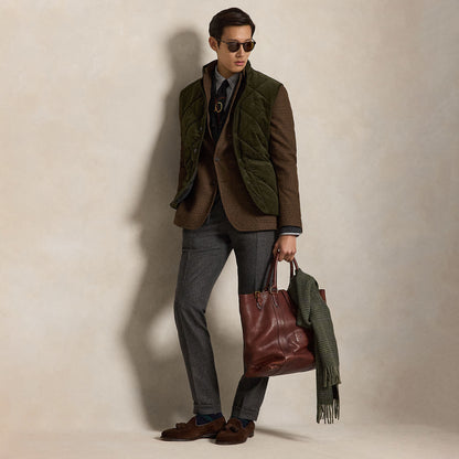 Polo Ralph Lauren Quilted Corduroy Gilet Company Olive