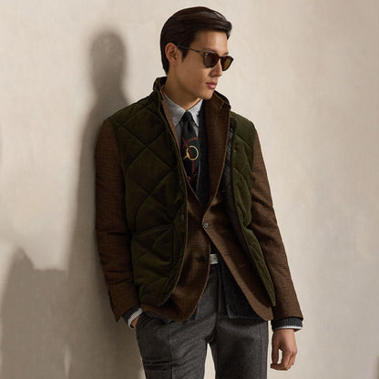 Polo Ralph Lauren Quilted Corduroy Gilet Company Olive