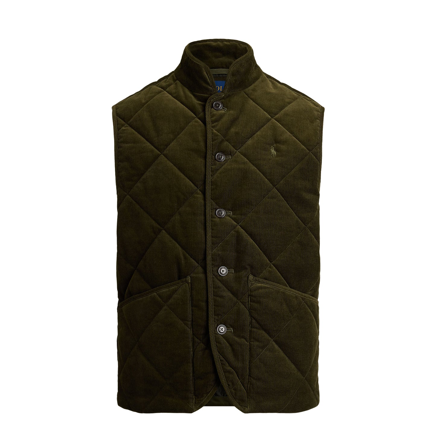 Polo Ralph Lauren Quilted Corduroy Gilet Company Olive