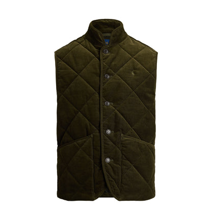 Polo Ralph Lauren Quilted Corduroy Gilet Company Olive
