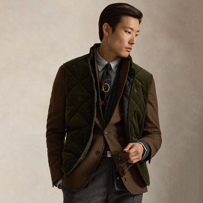 Polo Ralph Lauren Quilted Corduroy Gilet Company Olive
