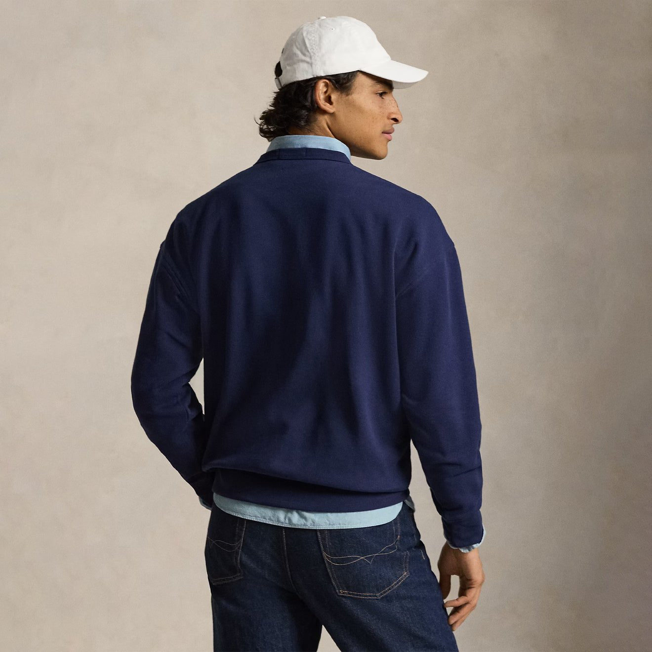 Polo Ralph Lauren Relaxed Fit Fleece Graphic Sweatshirt Newport Navy - The Sporting Lodge