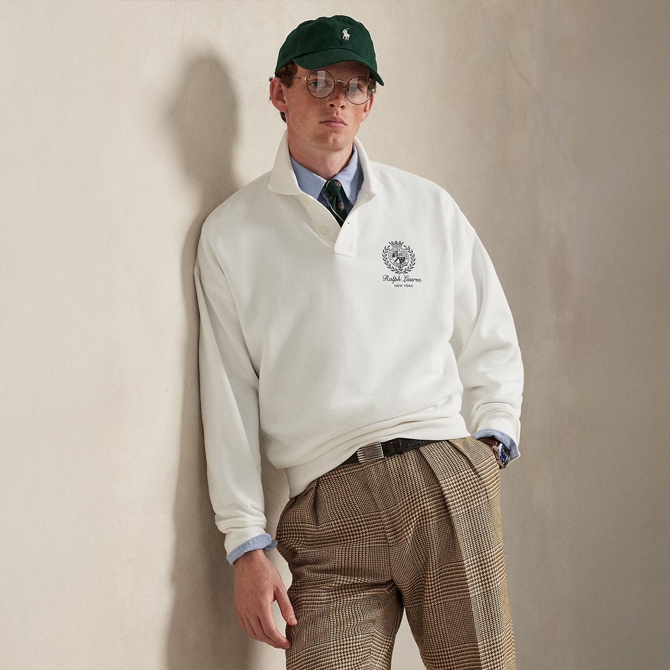 Polo Ralph Lauren Relaxed Fit Fleece Graphic Sweatshirt White