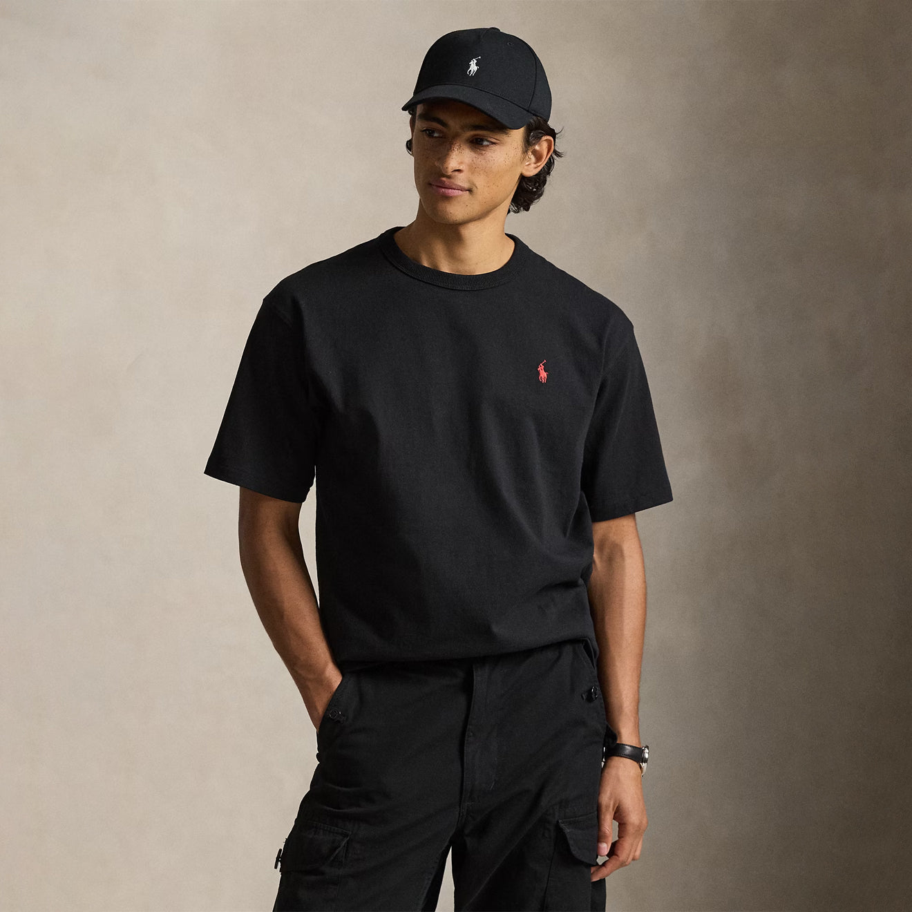 Polo Ralph Lauren Relaxed Fit Jersey Crewneck T-Shirt Polo Black - The Sporting Lodge