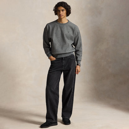 Polo Ralph Lauren Relaxed Fit Waffle Knit Sweatshirt Fortress Grey Heather