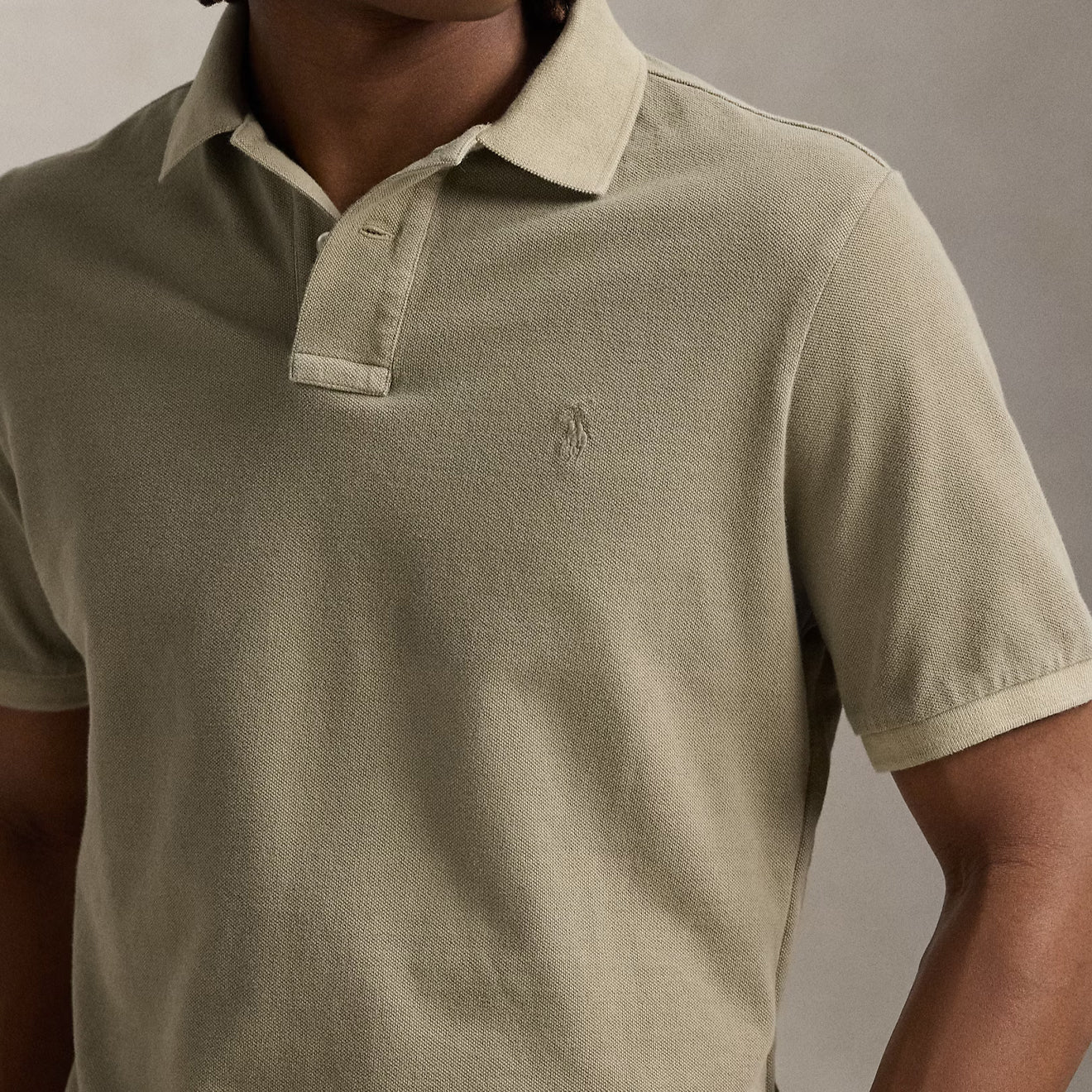 Polo Ralph Lauren Short Sleeve Polo Shirt Custom Slim Olive