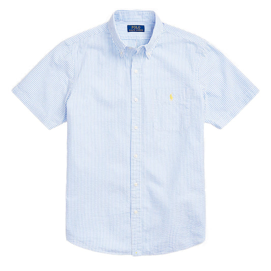 Polo Ralph Lauren Short Sleeve Sport Shirt Custom Blue / White - The Sporting Lodge