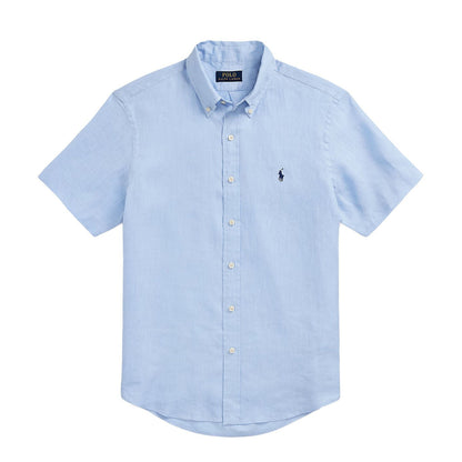 Polo Ralph Lauren Short Sleeve Sport Shirt Custom Office Blue