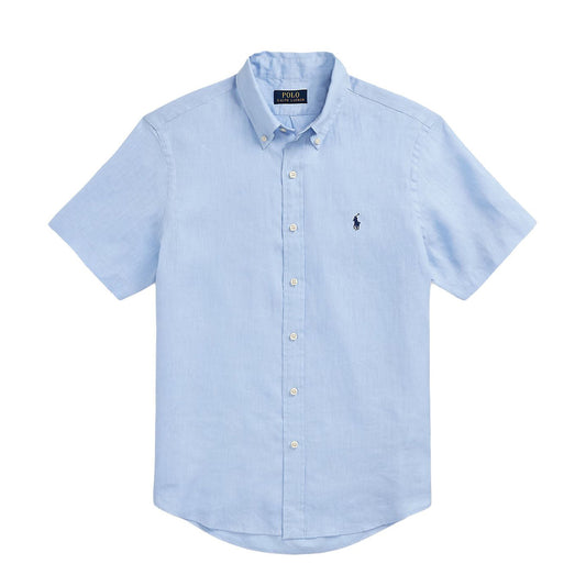 Polo Ralph Lauren Short Sleeve Sport Shirt Custom Office Blue