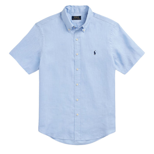 Polo Ralph Lauren Short Sleeve Sport Shirt Custom Office Blue - The Sporting Lodge