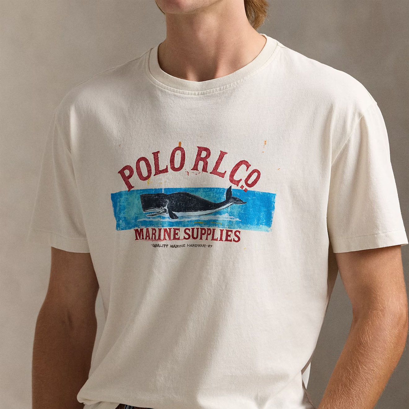 Polo Ralph Lauren Short Sleeve T Shirt Classic Deckwash White - The Sporting Lodge