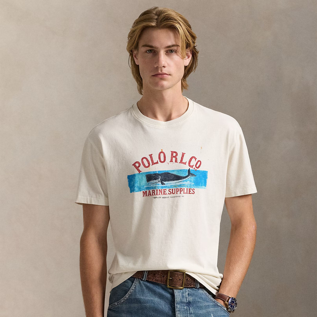 Polo Ralph Lauren Short Sleeve T Shirt Classic Deckwash White - The Sporting Lodge