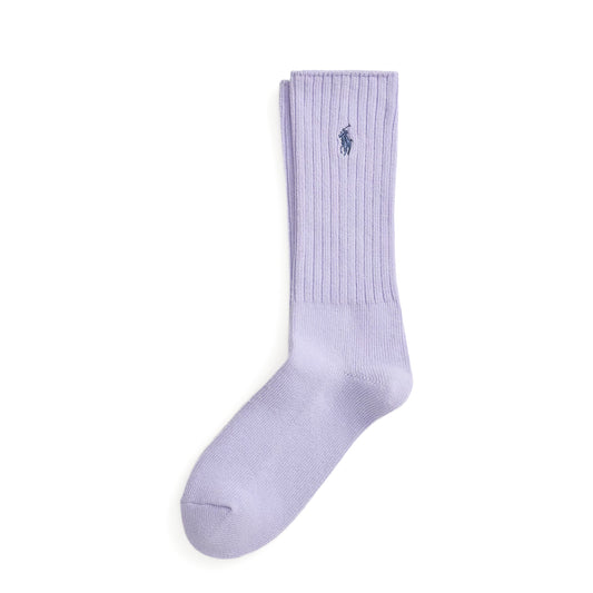 Polo Ralph Lauren Signature Pony Cotton-Blend Crew Socks Flower Purple