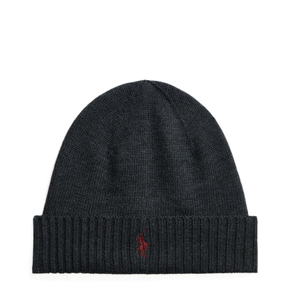 Polo Ralph Lauren Signature Pony Wool Beanie Dark Granite Heather