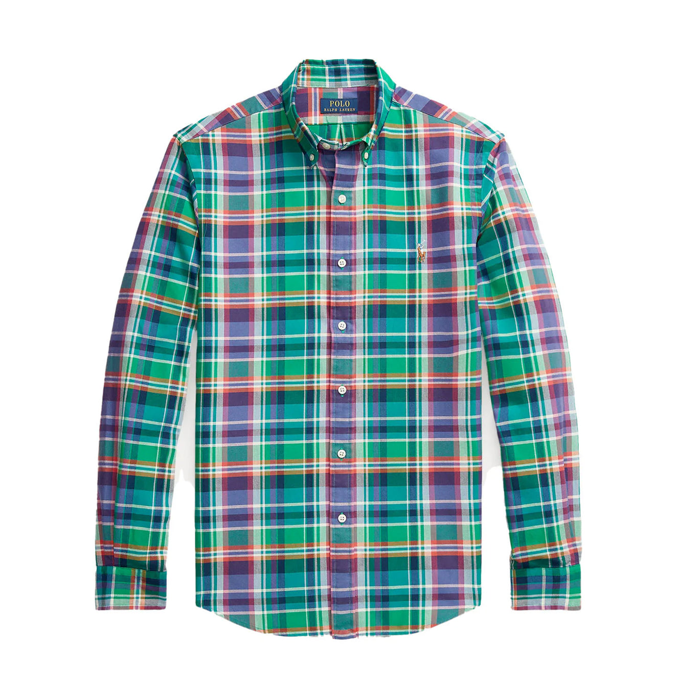 Polo Ralph Lauren Slim Fit Check Shirt Green / Purple Multi - The Sporting Lodge