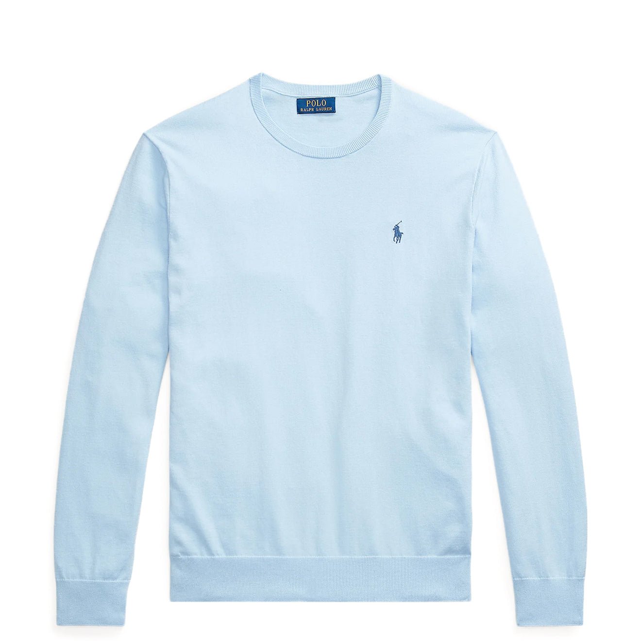 Polo Ralph Lauren Slim Fit Textured Cotton Sweater Office Blue