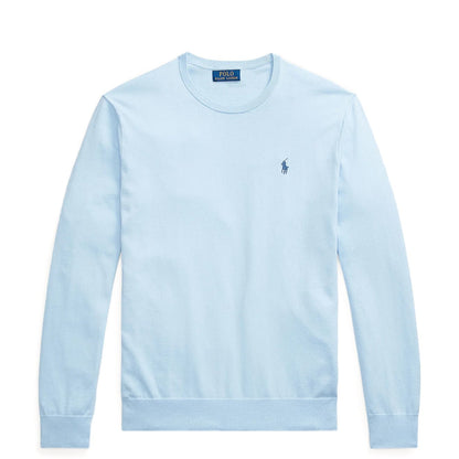 Polo Ralph Lauren Slim Fit Textured Cotton Sweater Office Blue