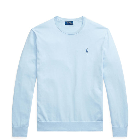 Polo Ralph Lauren Slim Fit Textured Cotton Sweater Office Blue