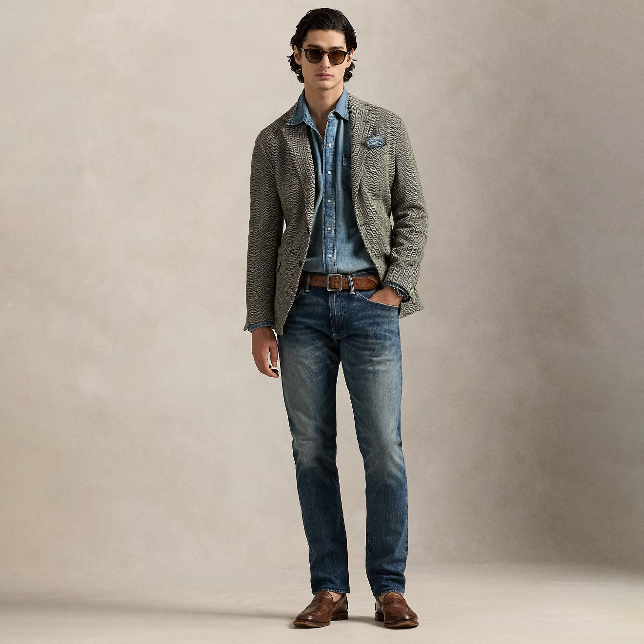 Polo Ralph Lauren Slub Denim Western Shirt RL Western - The Sporting Lodge