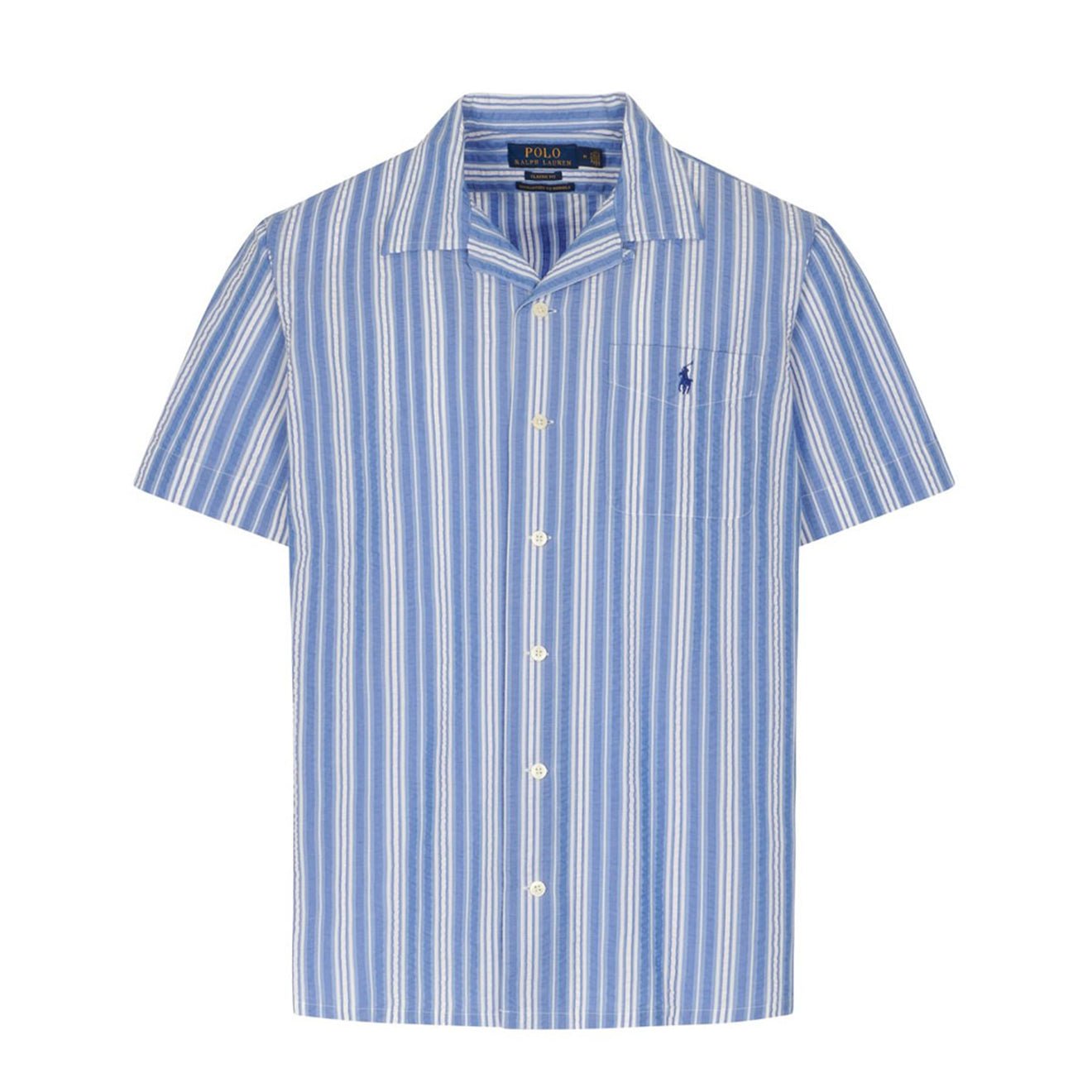 Polo Ralph Lauren Stripe Camp Shirt Blue / White