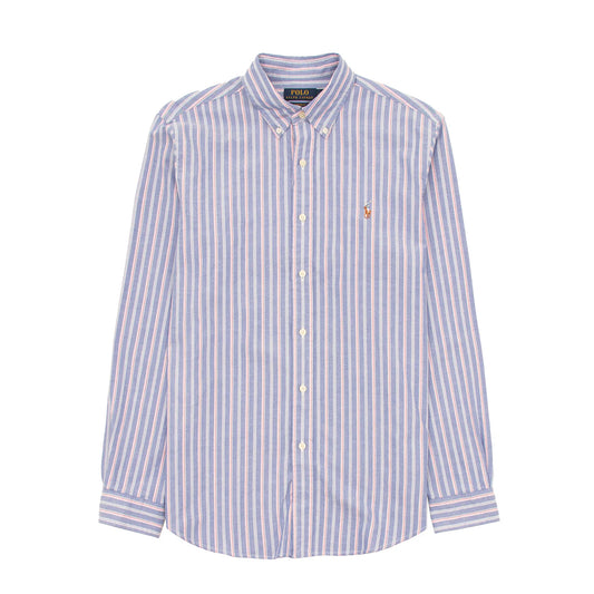 Polo Ralph Lauren Striped Oxford Shirt Blue Pink Multi