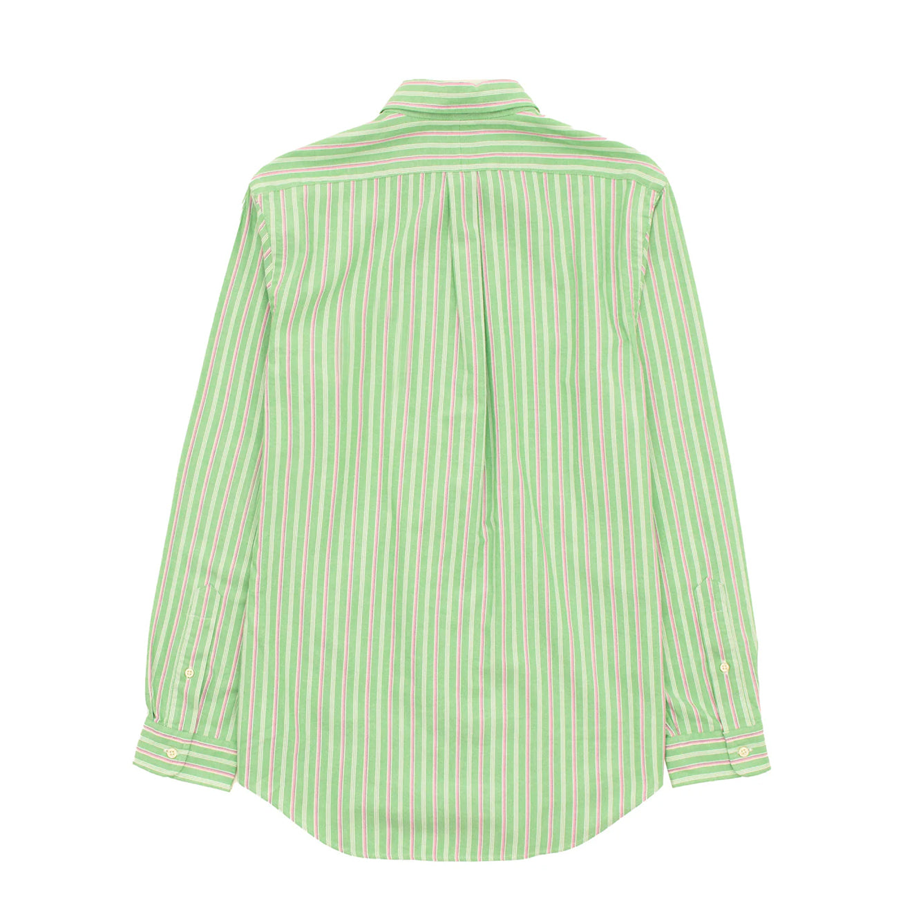 Polo Ralph Lauren Striped Oxford Shirt Green Pink Multi - The Sporting Lodge