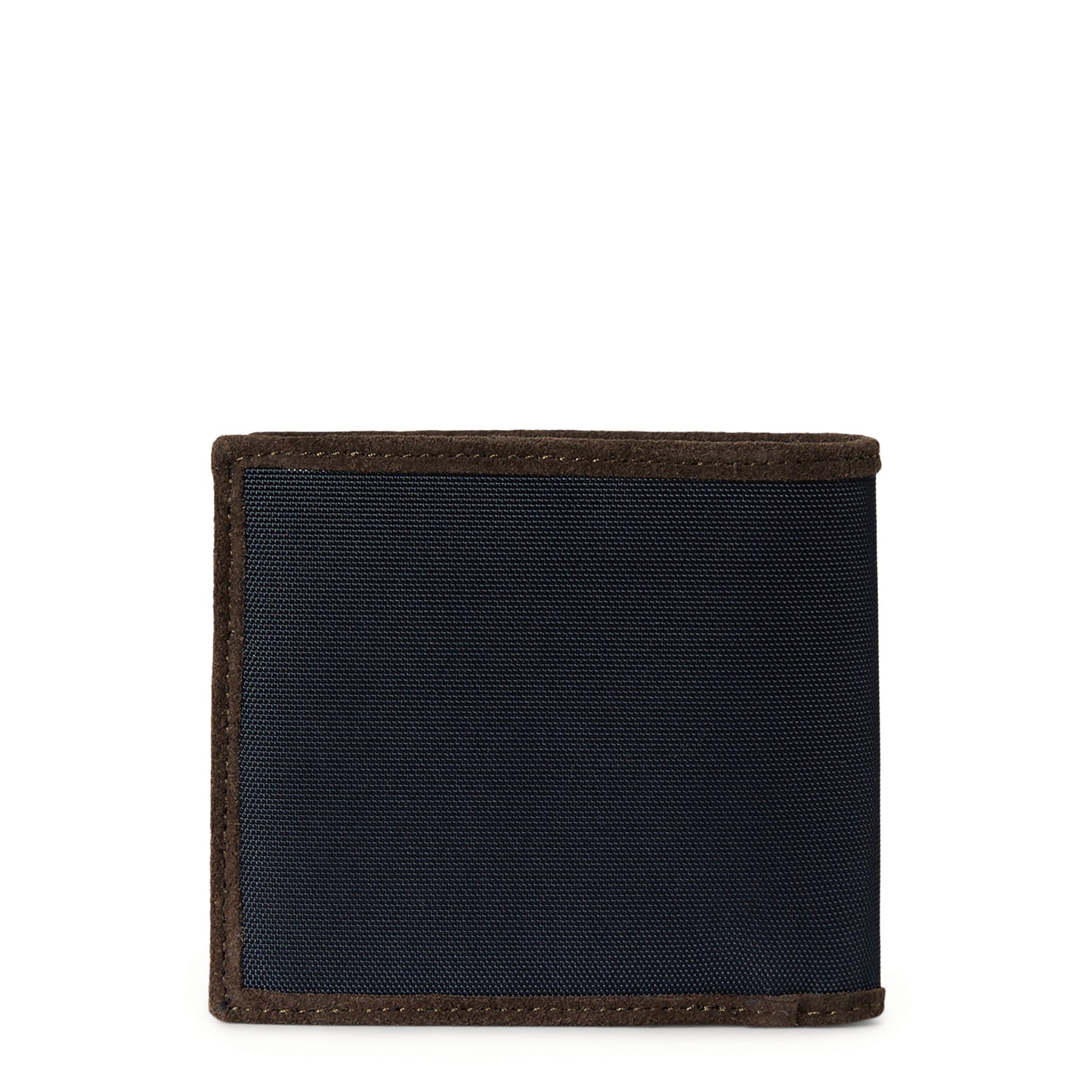 Polo Ralph Lauren Suede-Trim Billfold Wallet Newport Navy / Brown