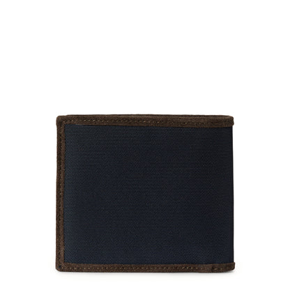 Polo Ralph Lauren Suede-Trim Billfold Wallet Newport Navy / Brown