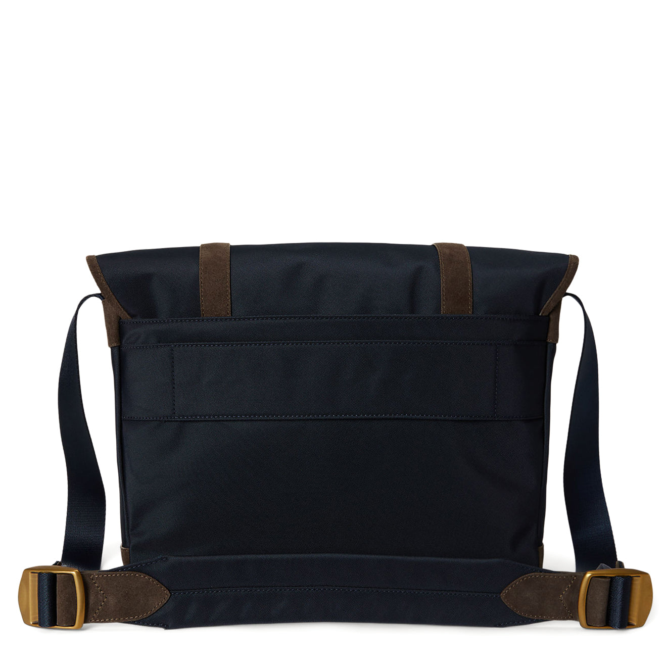 Polo Ralph Lauren Suede-Trim Messenger Bag Newport Navy / Brown