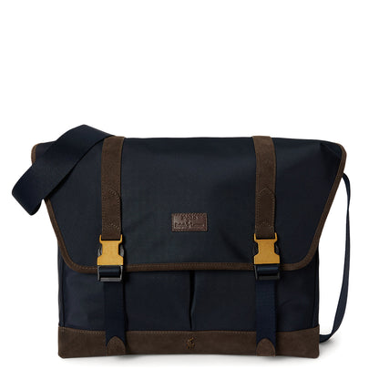 Polo Ralph Lauren Suede-Trim Messenger Bag Newport Navy / Brown