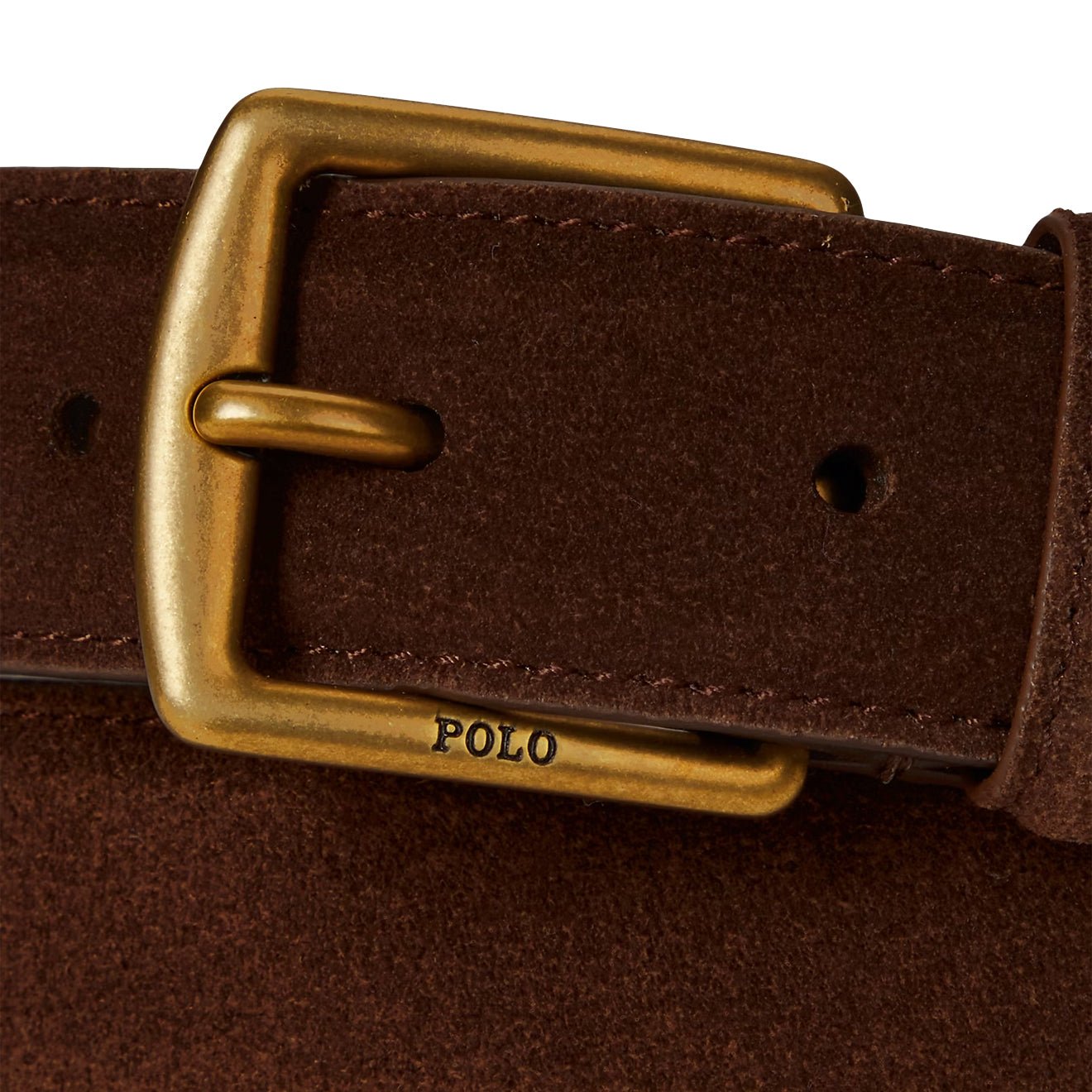 Polo Ralph Lauren Suede Dress Belt Dark Brown