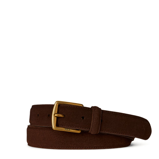 Polo Ralph Lauren Suede Dress Belt Dark Brown