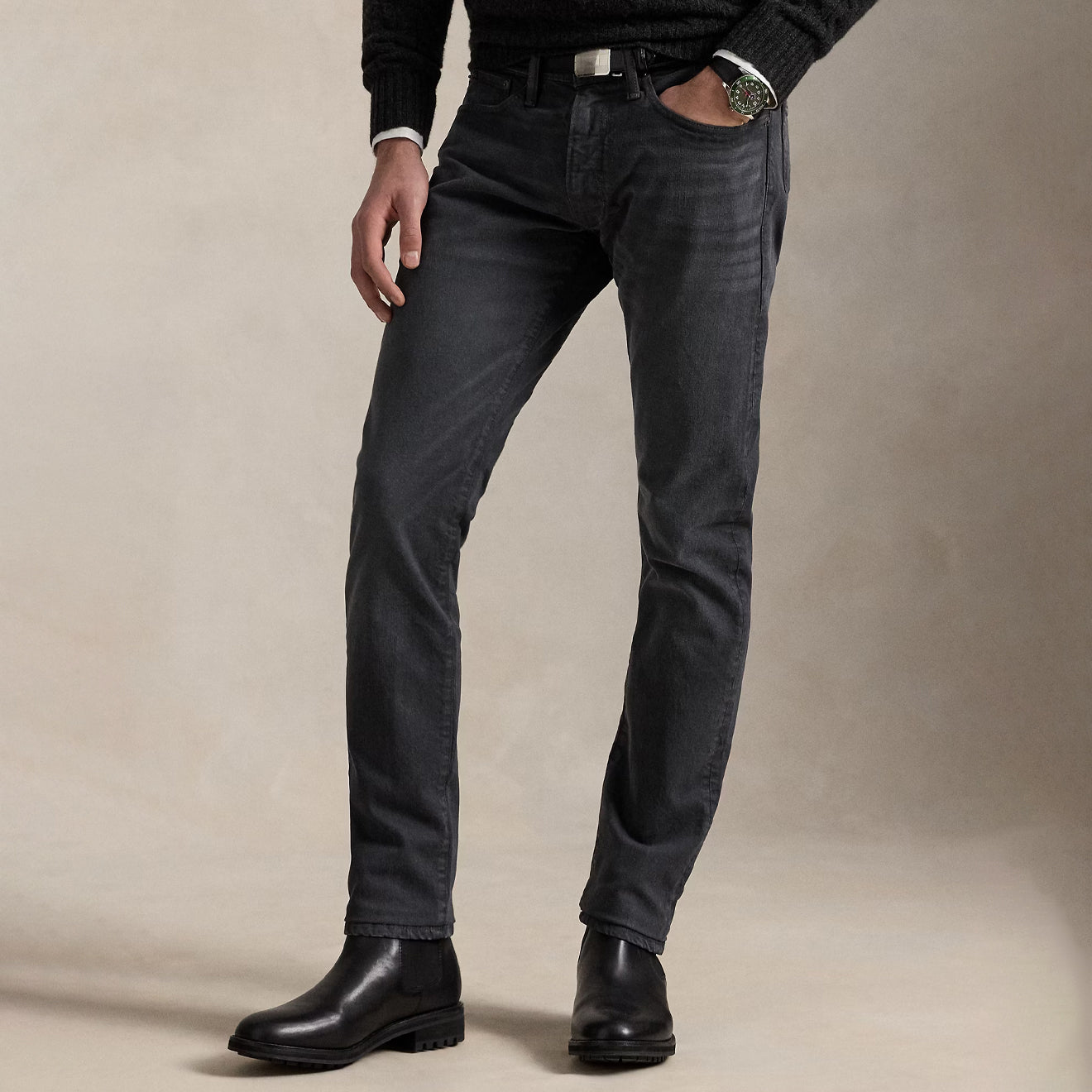 Polo Ralph Lauren Sullivan Slim Polo Pony Stretch Jean Mechanic Grey - The Sporting Lodge