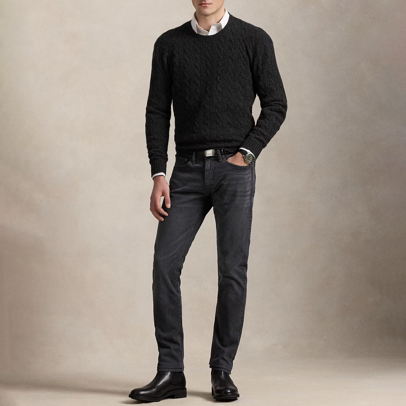 Polo Ralph Lauren Sullivan Slim Polo Pony Stretch Jean Mechanic Grey - The Sporting Lodge