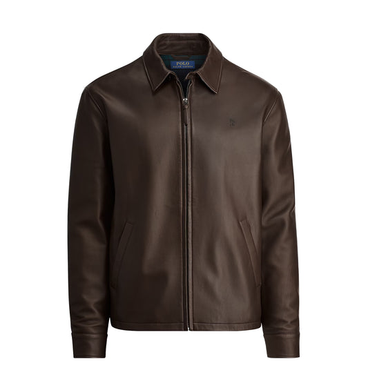 Polo Ralph Lauren The Bayville Leather Jacket Bison Brown