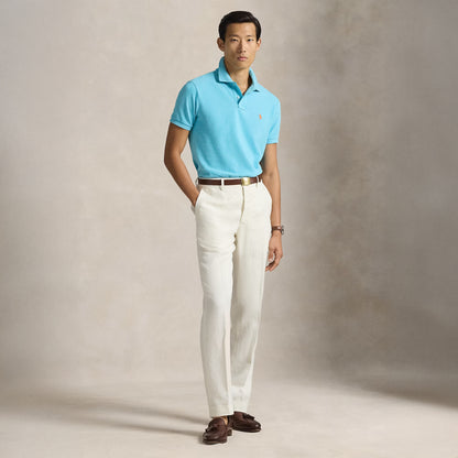 Polo Ralph Lauren The Iconic Mesh Polo Shirt Blue Lagoon - The Sporting Lodge