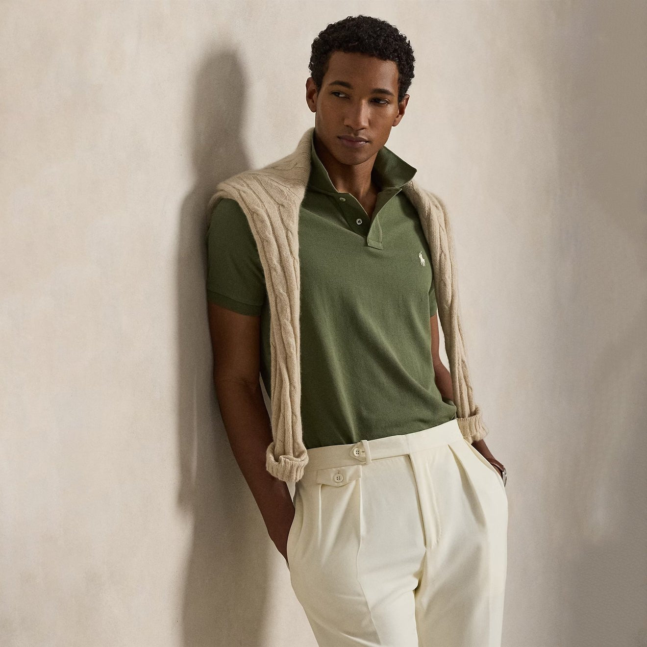 Polo Ralph Lauren The Iconic Mesh Polo Shirt Garden Trail - The Sporting Lodge