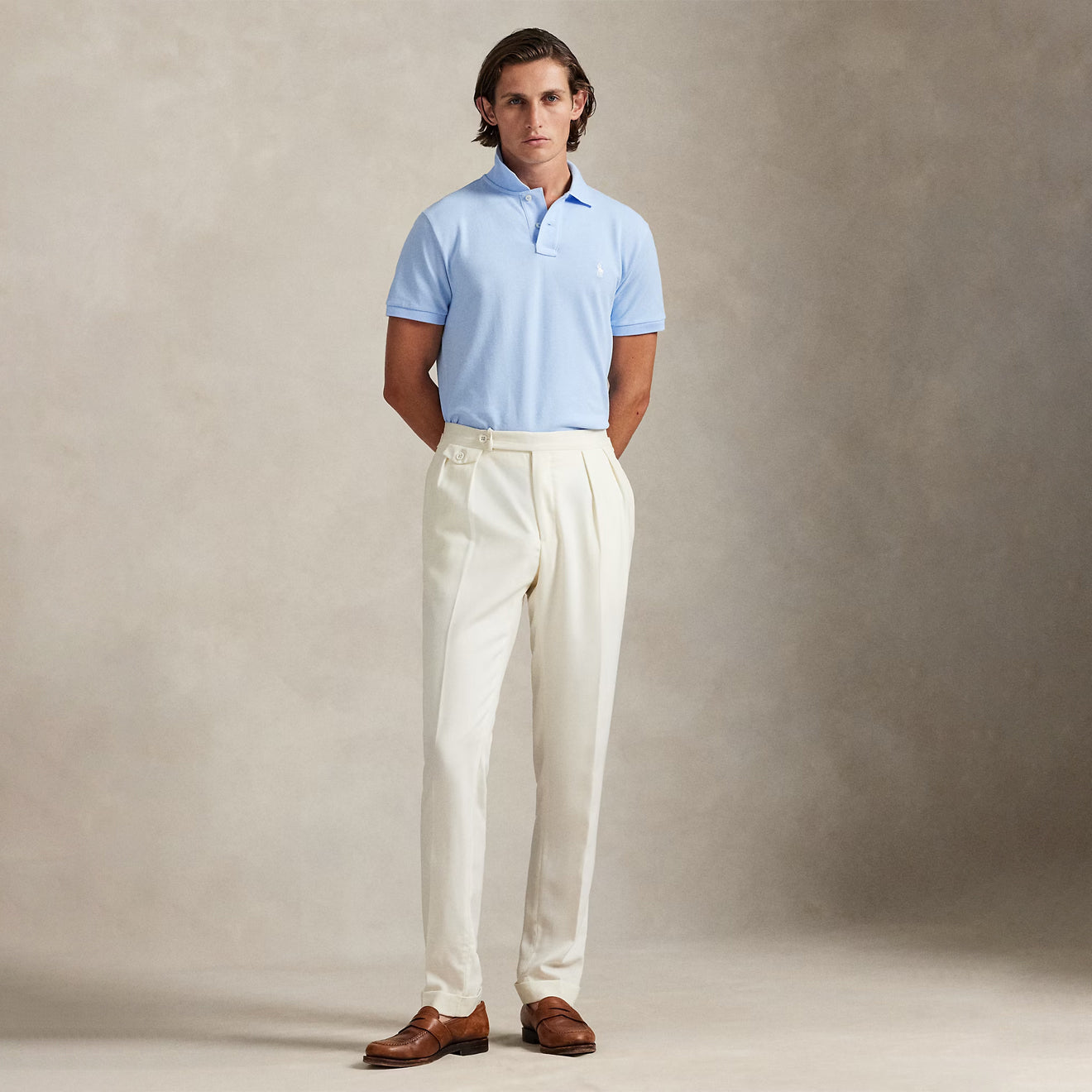 Polo Ralph Lauren The Iconic Mesh Polo Shirt Office Blue - The Sporting Lodge
