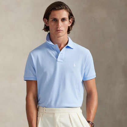 Polo Ralph Lauren The Iconic Mesh Polo Shirt Office Blue - The Sporting Lodge