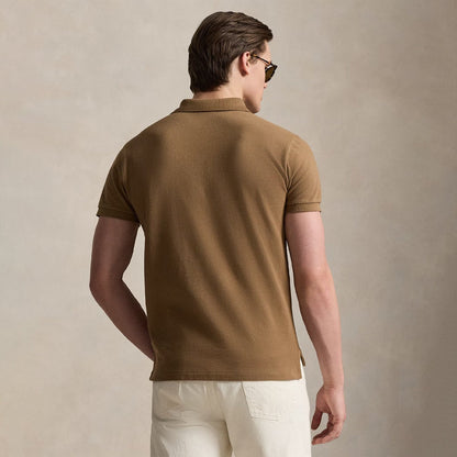 Polo Ralph Lauren The Iconic Mesh Polo Shirt RL Brown - The Sporting Lodge