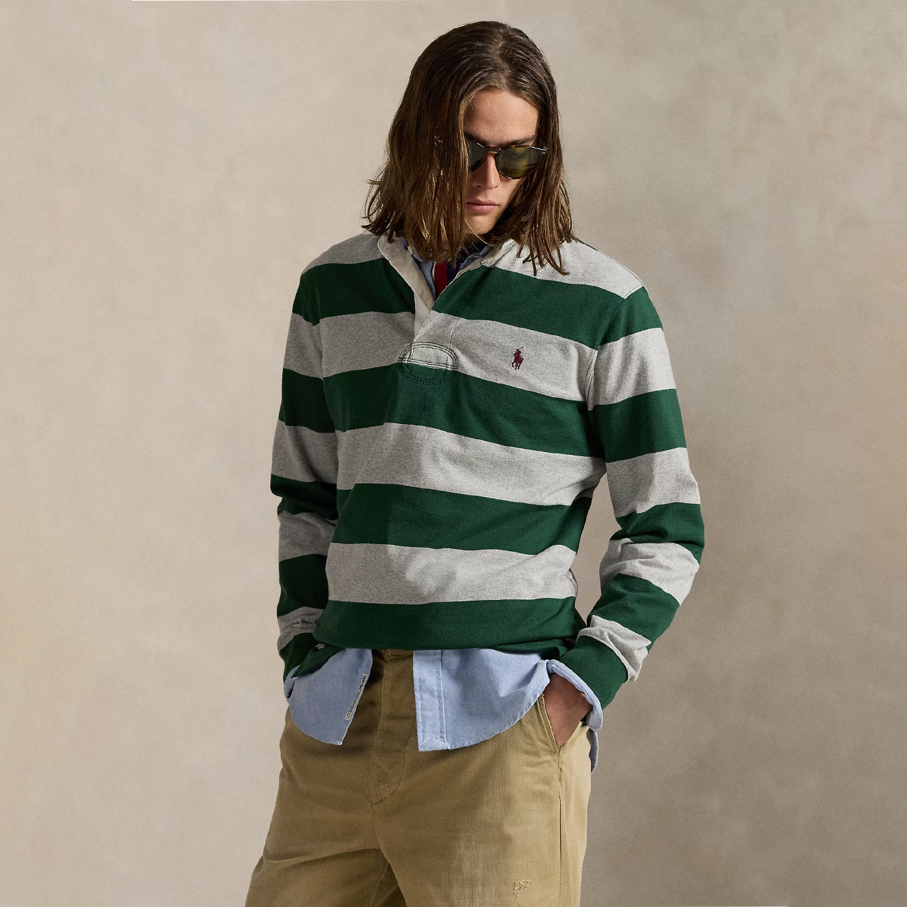 Polo Ralph Lauren The Iconic Rugby Shirt Vintage Pine / Andover Heather