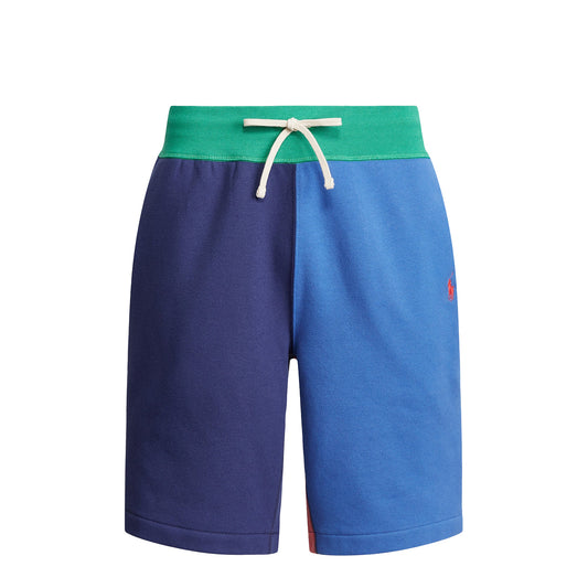 Polo Ralph Lauren The RL Fleece Colour-Blocked Short Light Navy Multi - The Sporting Lodge