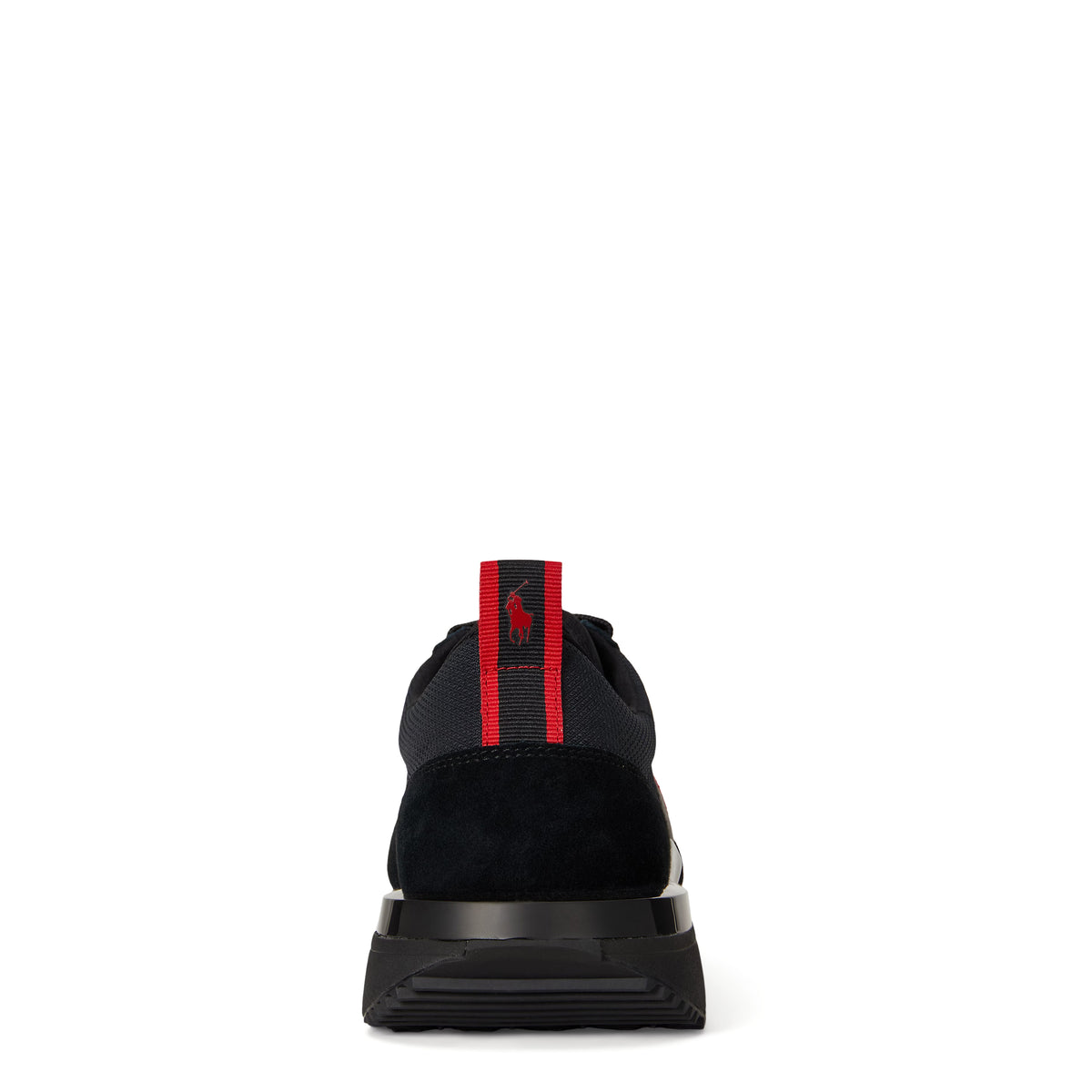 Polo Ralph Lauren Train 89 Suede & Oxford Sneaker Triple Black / Red Pp