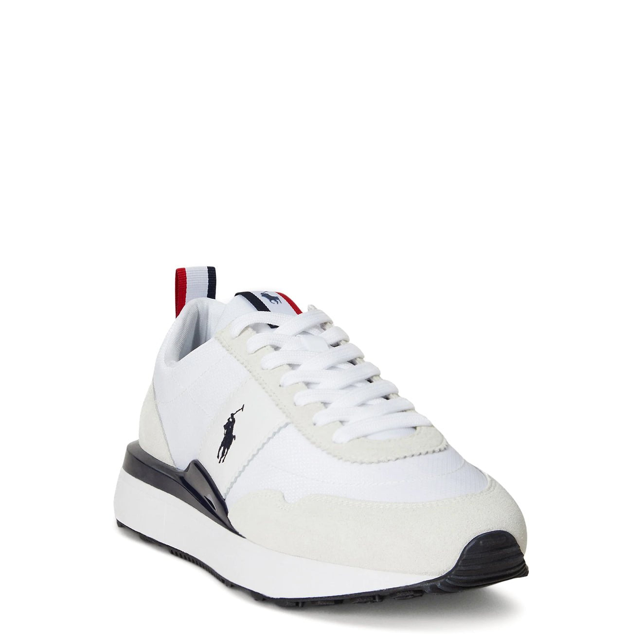 Polo Ralph Lauren Train 89 Suede & Oxford Trainer White / Navy / Red - The Sporting Lodge