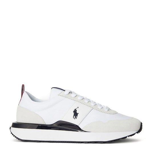 Polo Ralph Lauren Train 89 Suede & Oxford Trainer White / Navy / Red - The Sporting Lodge