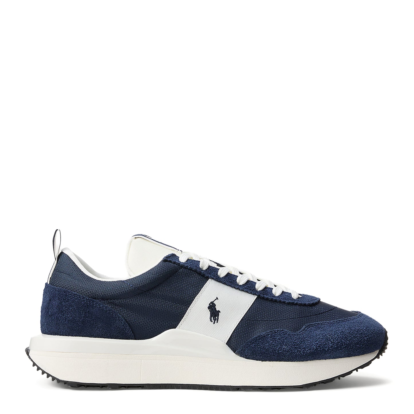 Polo Ralph Lauren Train 89 Suede and Oxford Trainer Navy / Deckwash White