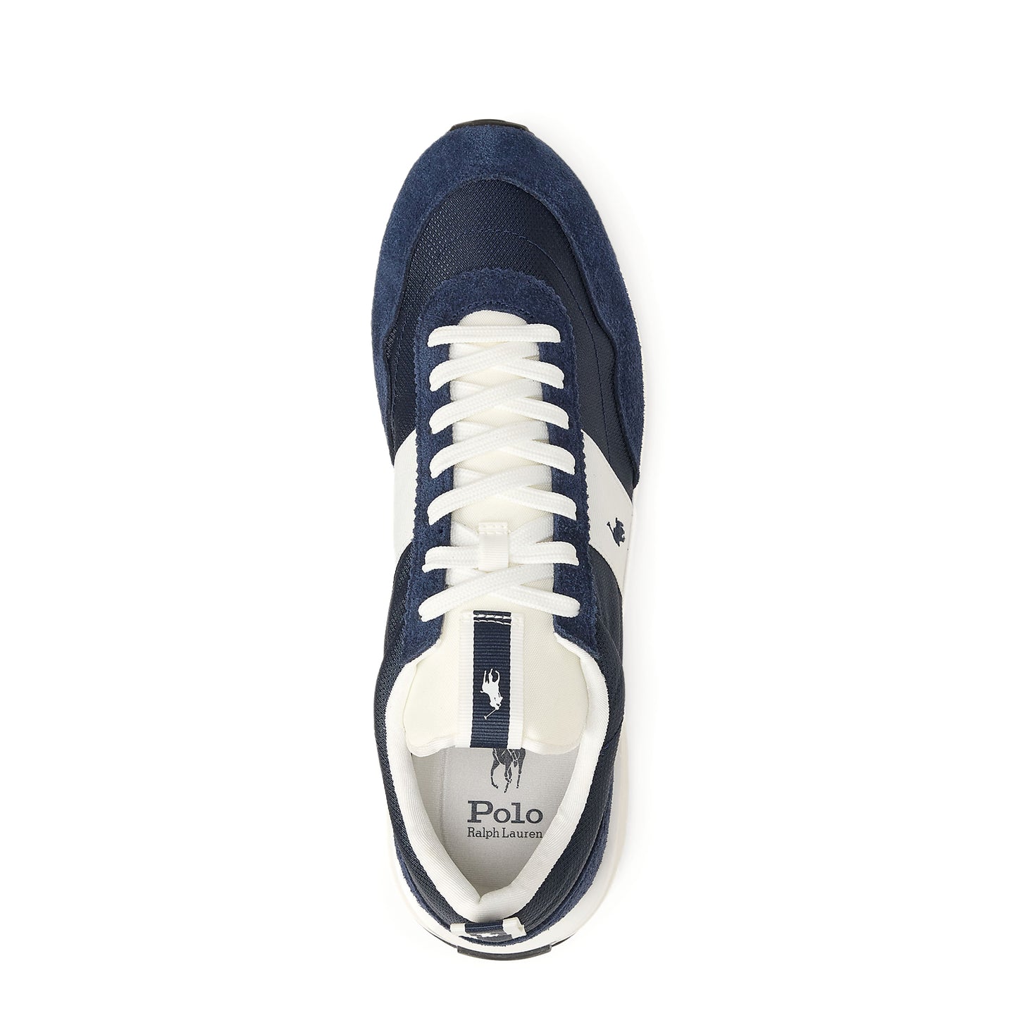 Polo Ralph Lauren Train 89 Suede and Oxford Trainer Navy / Deckwash White
